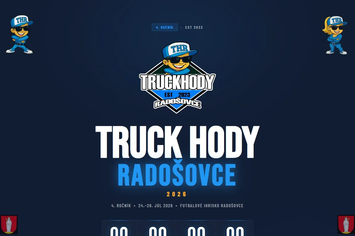 Domovská stránka webu Truck Hody Radošovce 2026